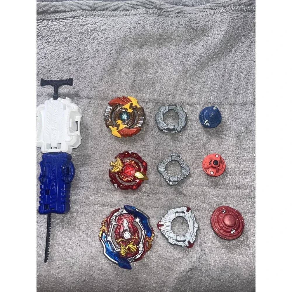 Beyblade Burst Lot Tomy Hasbro 3 Beys Regulus Xcalibur Force Union Achilles
